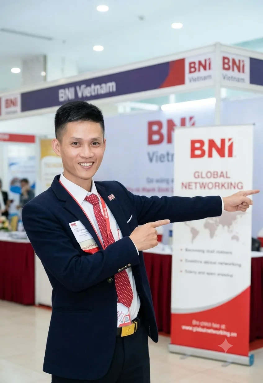 Trần Minh Thuấn làm việc cùng đối tác